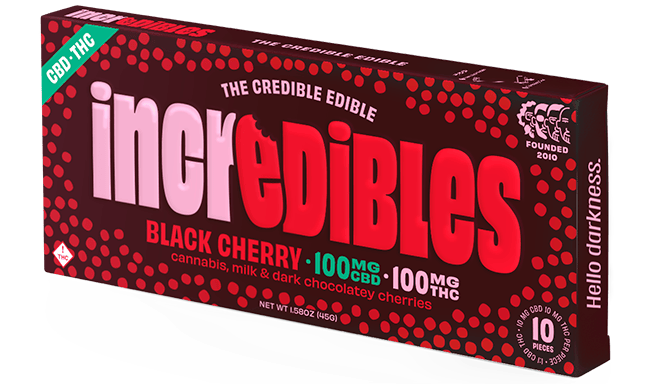 Product Incredibles - Black Cherry - 100mg - Chocolate Bar