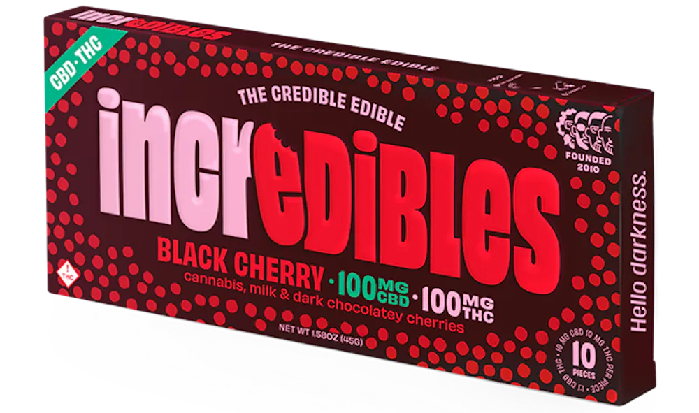 Product Incredibles - Black Cherry - 100mg - Chocolate Bar