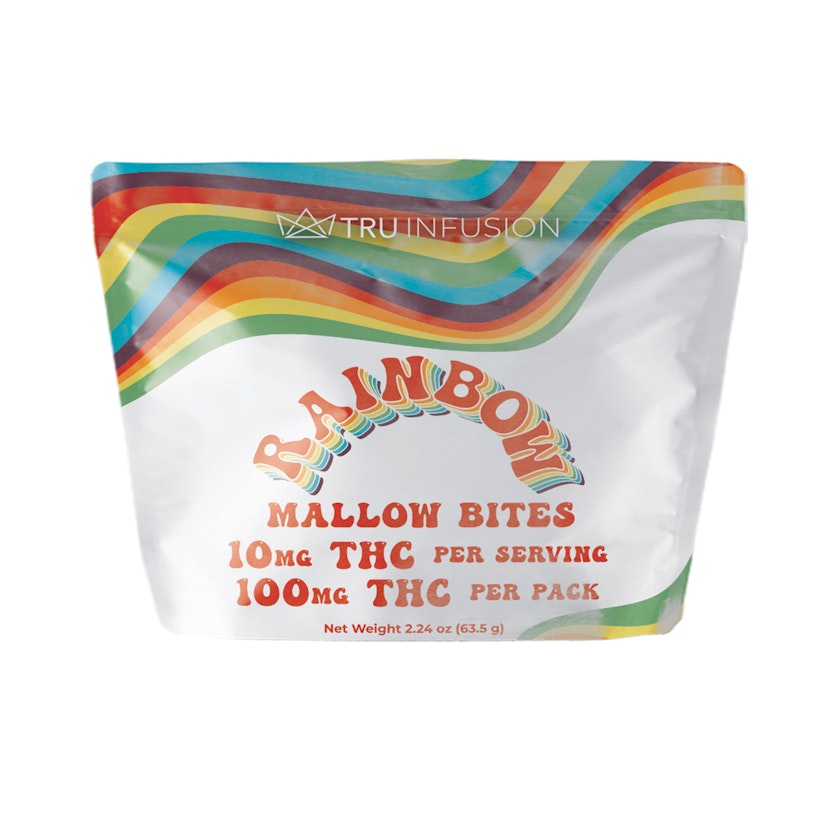 Tru Infusion Edibles: Rainbow Mallow Bites Day 100mg