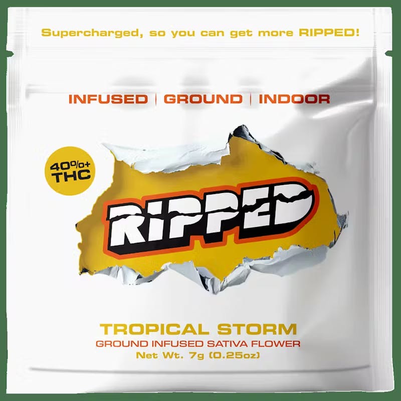 Ripped | Tropical Storm | Hash Infused Ground Flower | 7g