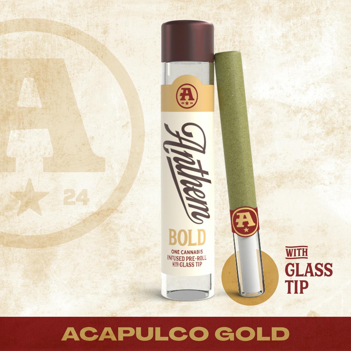 Bold Glass Tip Infused Acapulco Gold Pre-Roll 1g