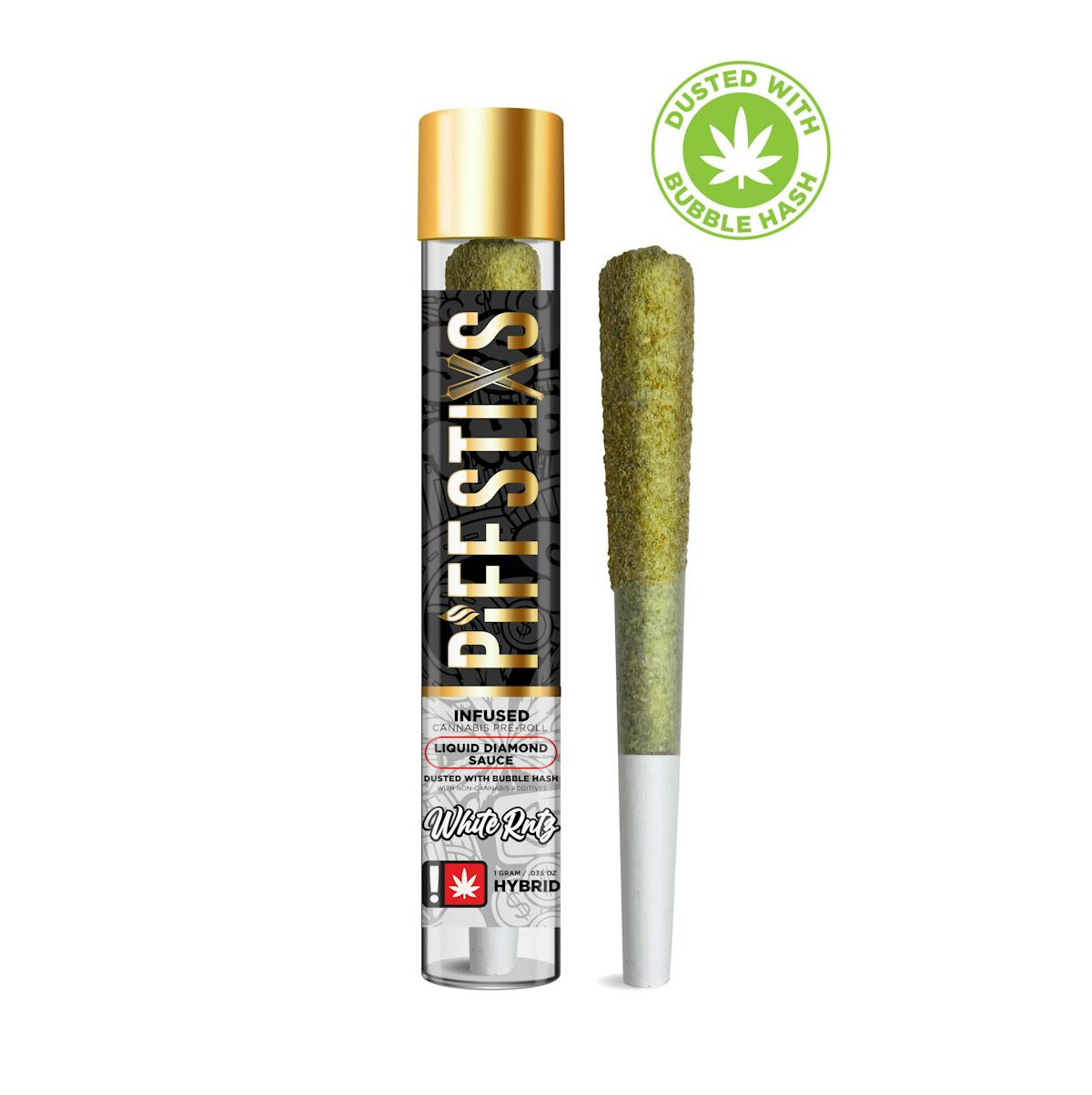 Photo of Piff Stixs 1.1g ICE QUEEN Liquid Diamond Sauce Dusted W/ Bubble Hash Infused Pre-Roll