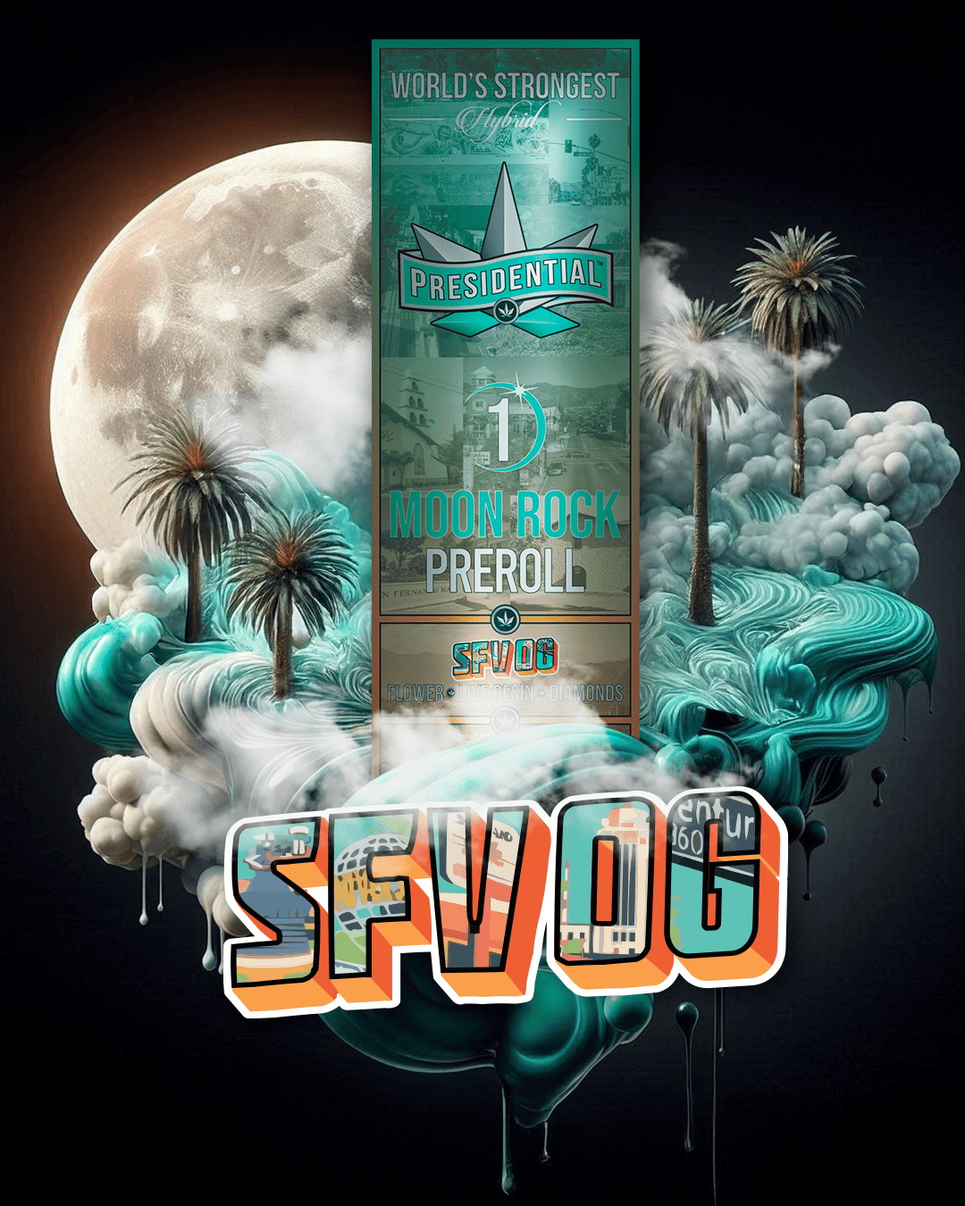 Presidential - 1g Moon Rock Infused Preroll - SFV OG
