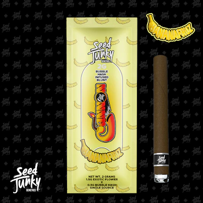 Seed Junky - 2g Bubble Hash Infused Blunt - Banana Fruz