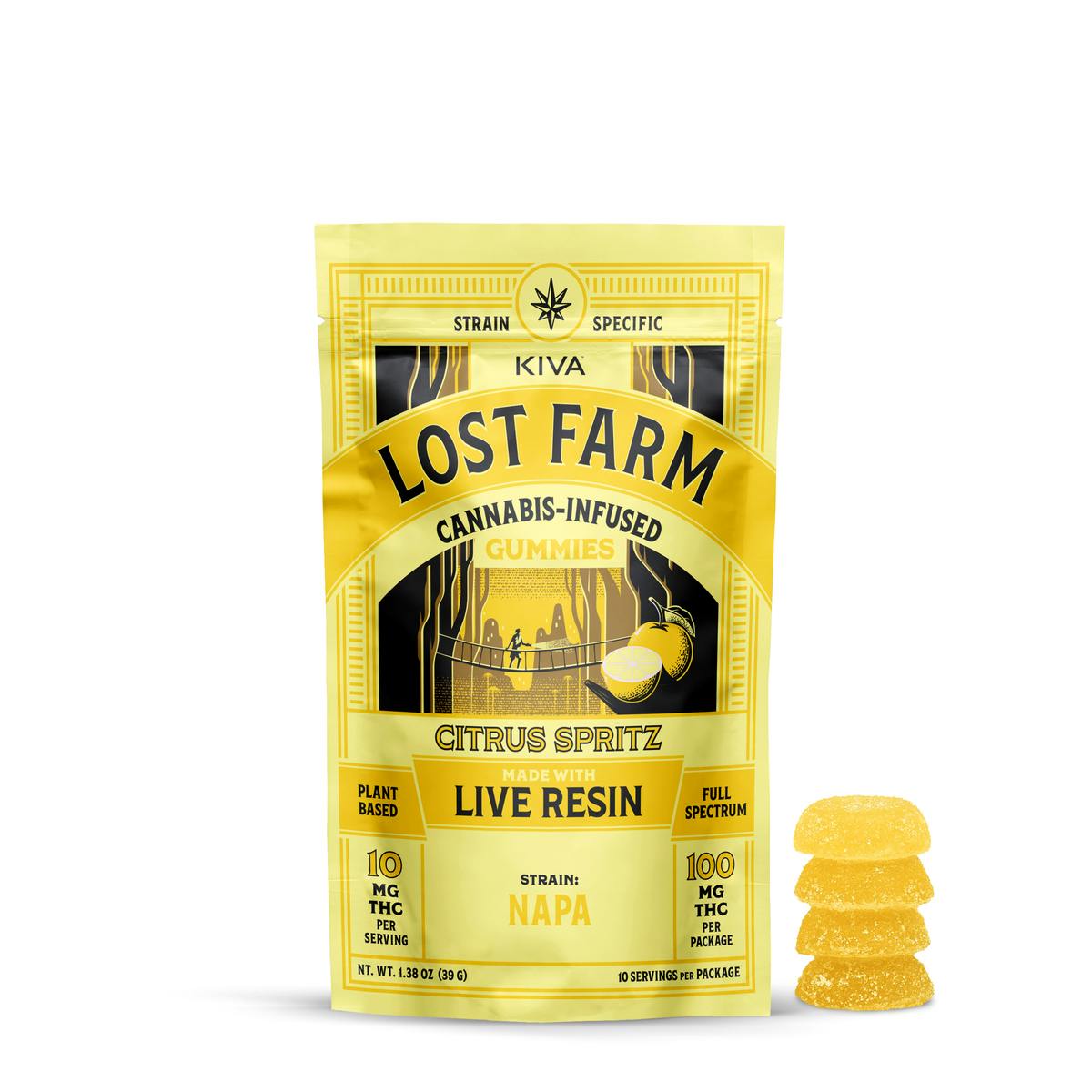 Photo of Lost Farm ‘Citrus Spritz x Napa’ Live Resin Gummies [10pk]