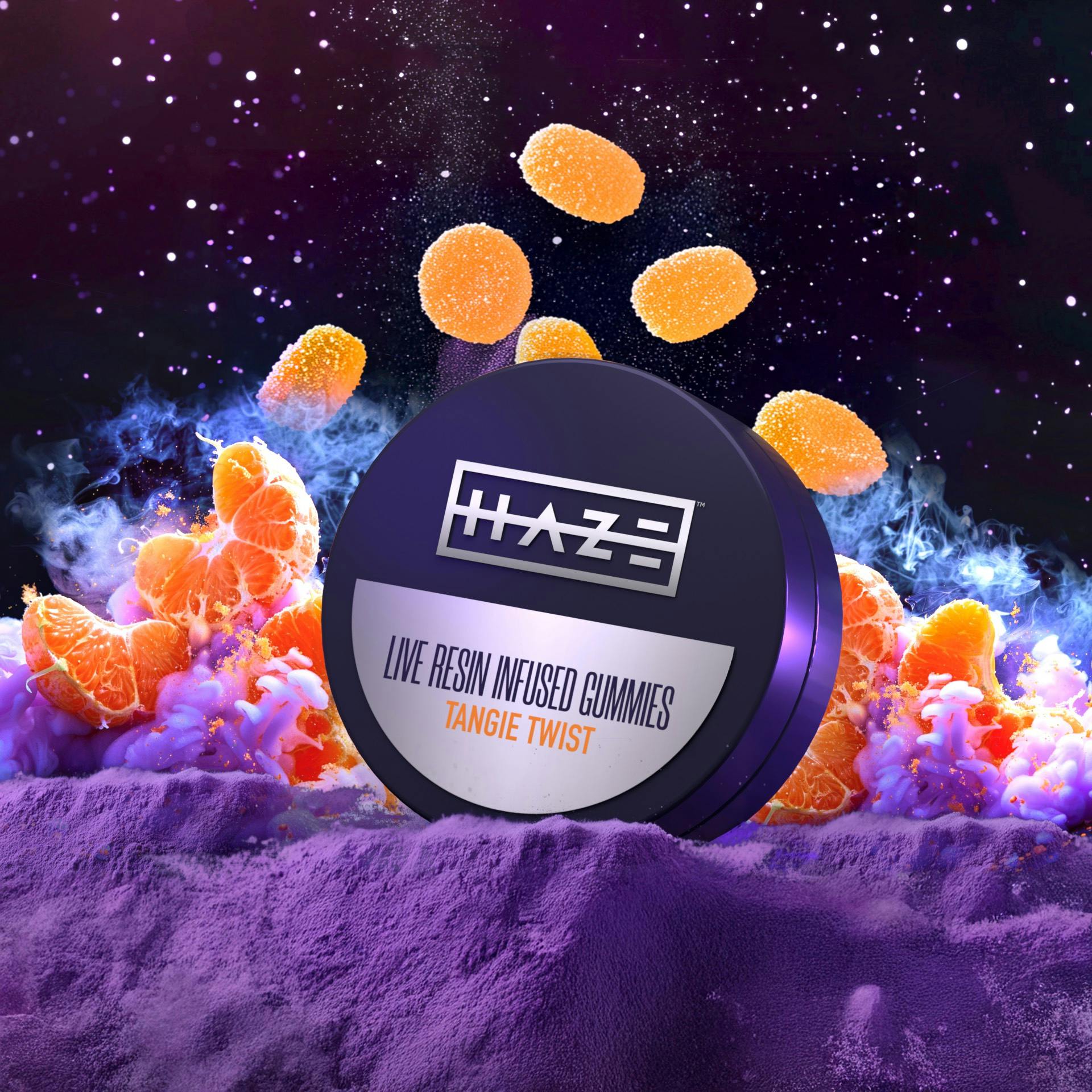 Haze Tangie Twist Live Resin Gummies 10mg 10pk