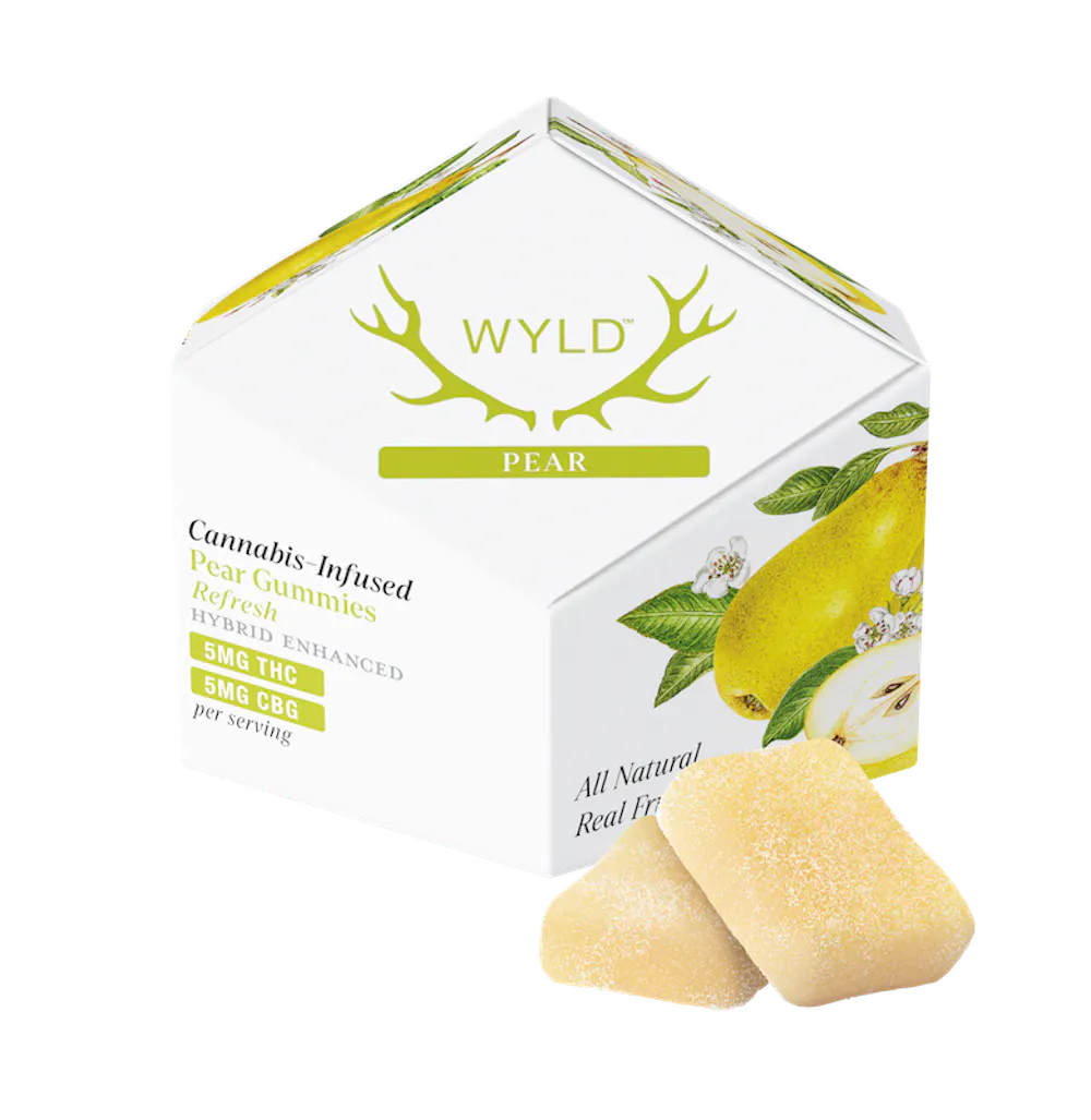 Product WYLD - Pear 1:1 THC:CBG Gummies (100mg 10pk)