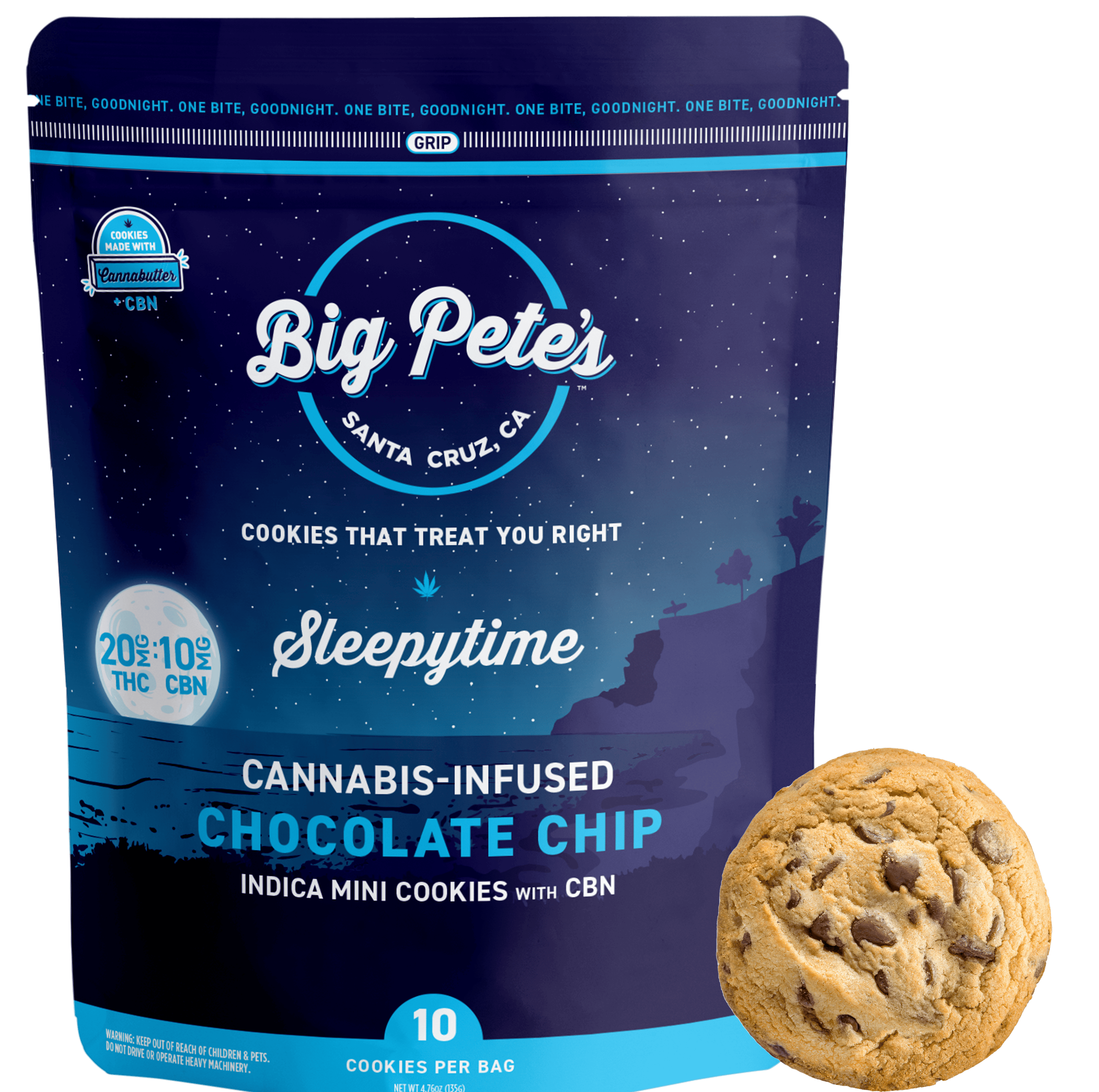 Big Pete's Chocolate Chip Sleepytime Cookies 200mg THC | 100mg CBN