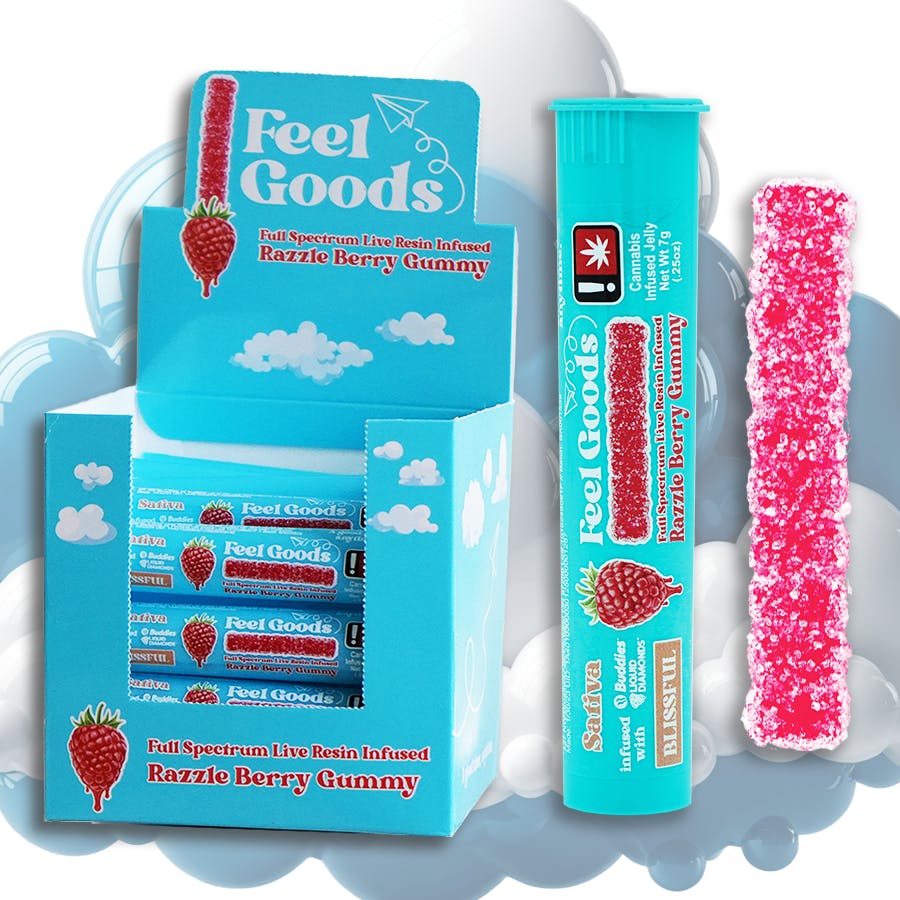 Photo of Razzleberry 100mg Gummy Straw (SATIVA) (Feel Goods)