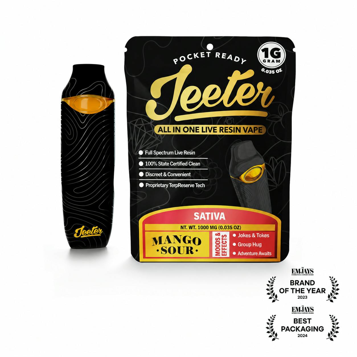 Jeeter - 1g Live Resin Disposable - Mango Sour