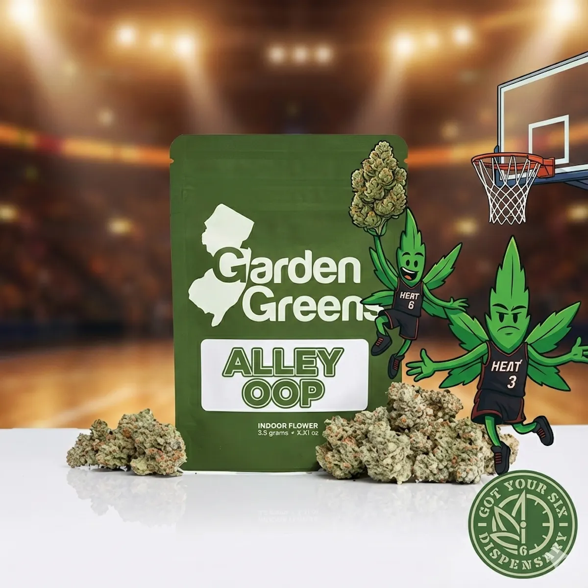 Garden Greens | Alley Oop | 3.5g 1/8oz Flower | Garden Greens |