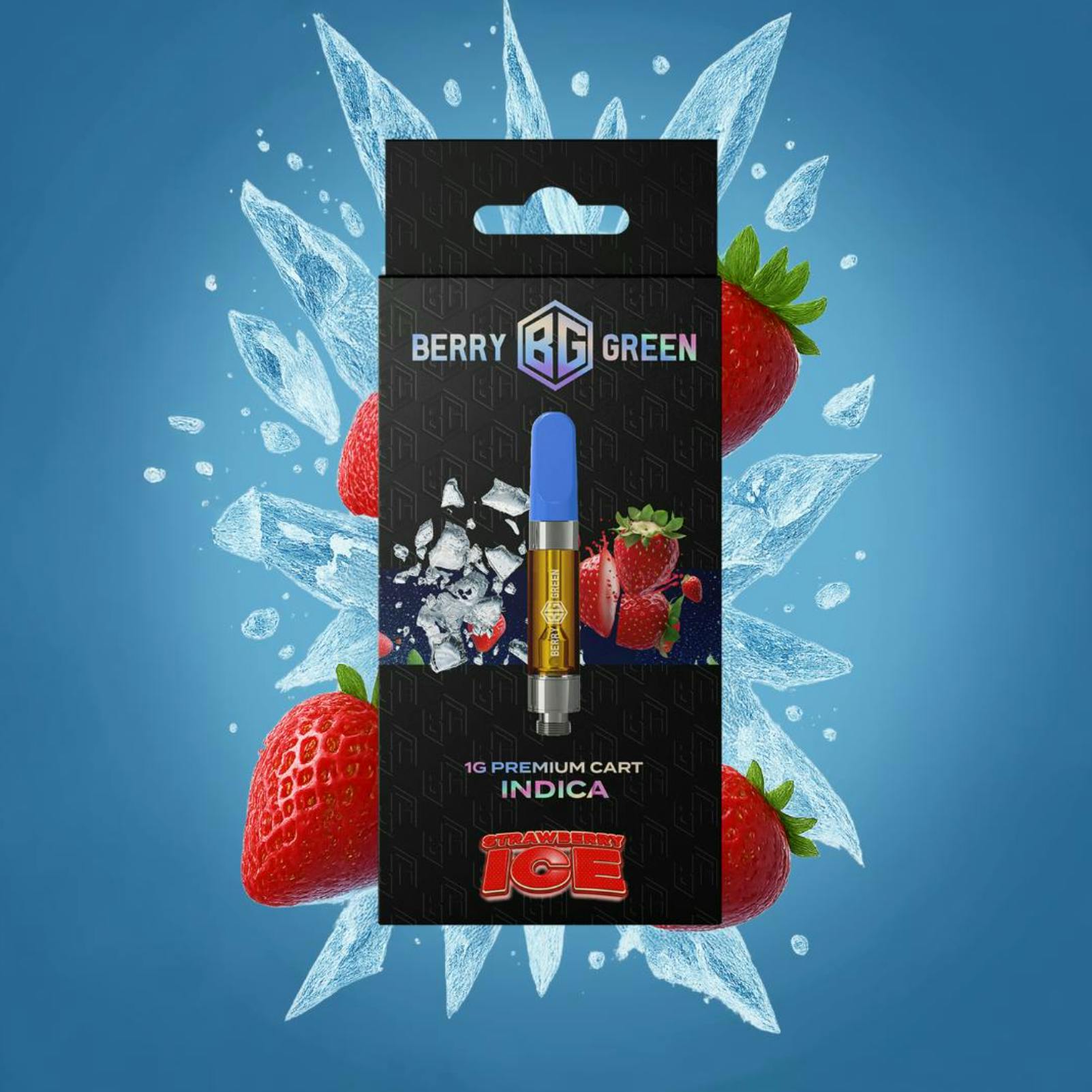 Berry Green | Strawberry Ice | 1G Vape Cart