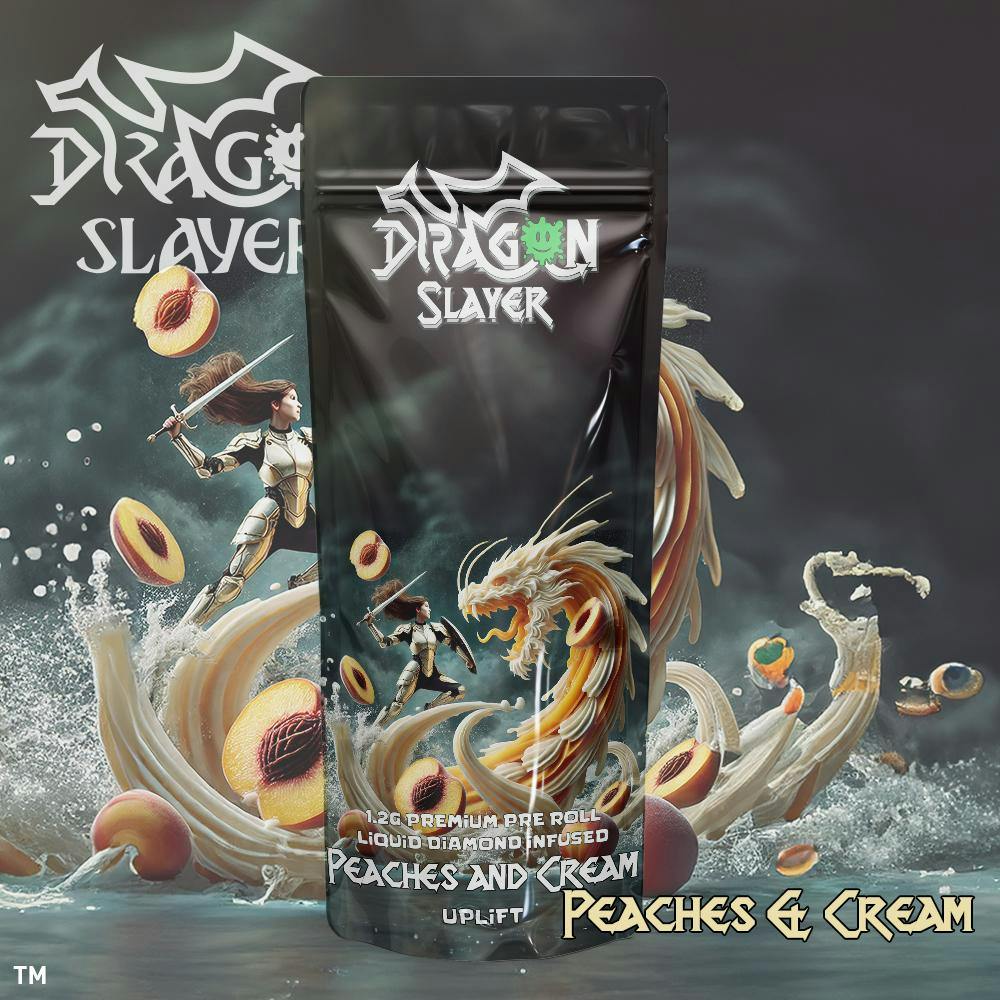 Dragon Slayer - 1.2g Infused Preroll - Peaches & Cream