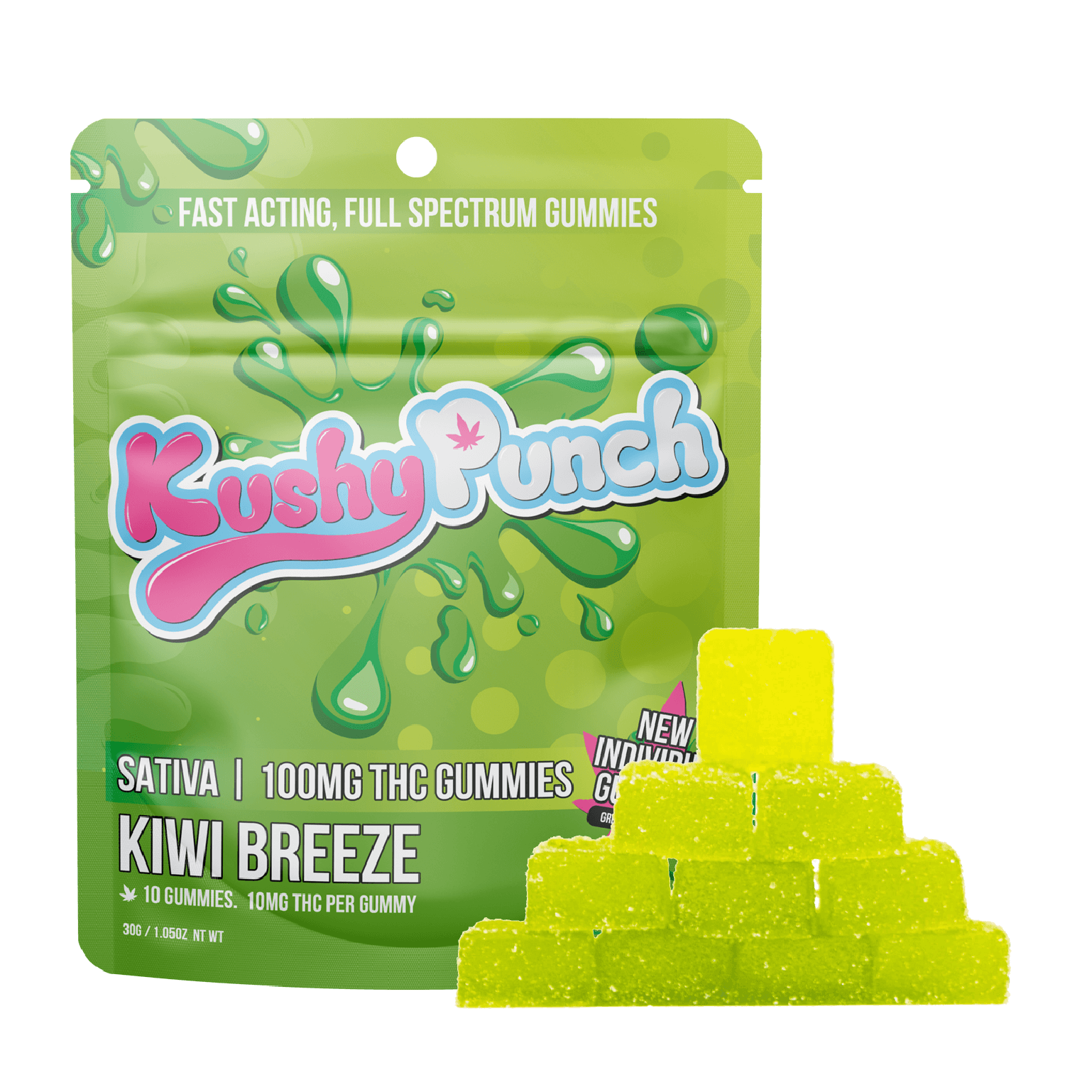Kushy Punch | Kiwi Breeze | Gummies | 100mg