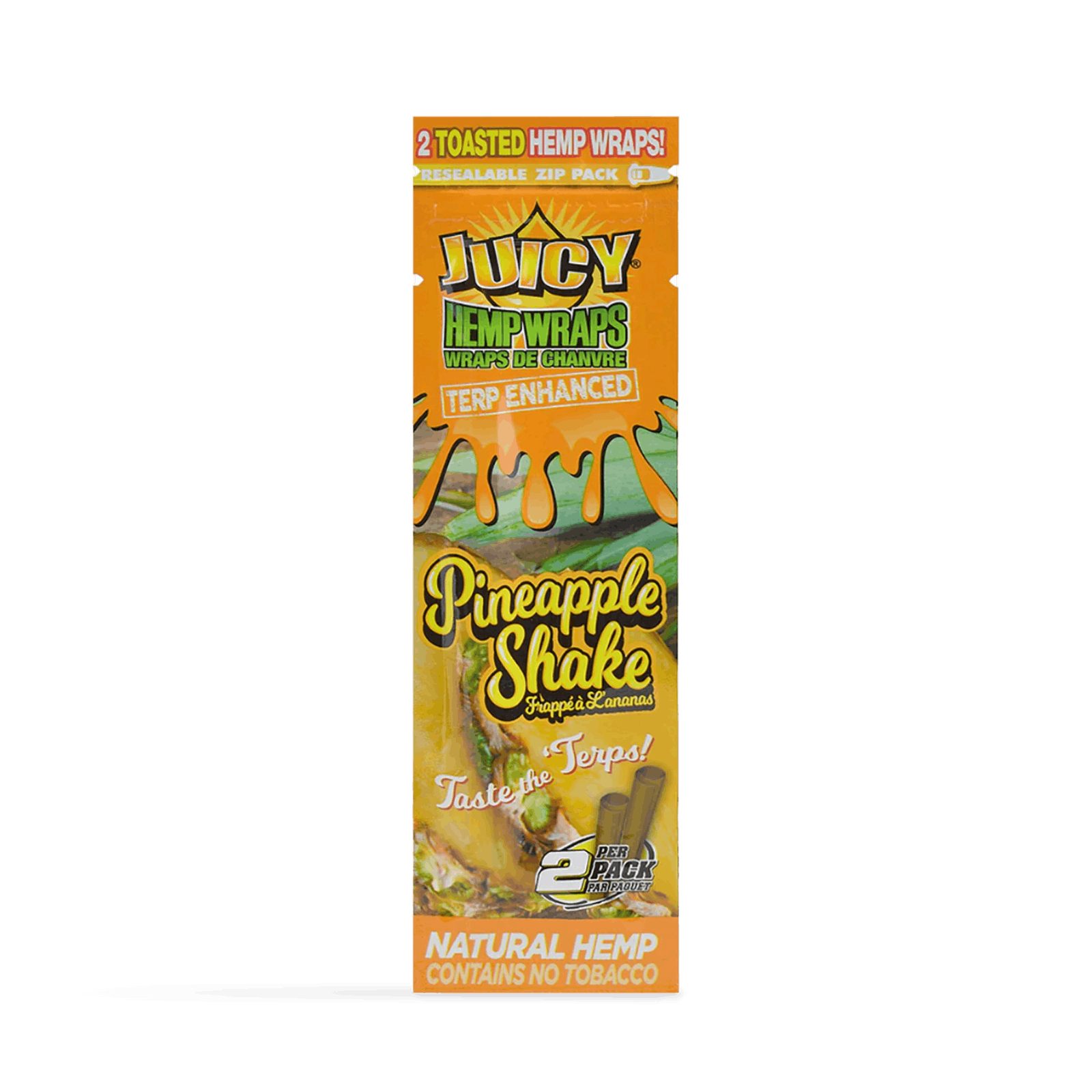 Pineapple Shake Terp Enhanced Hemp Wraps 2-pack