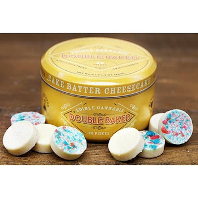 Cake Batter Cheesecake RSO - 100mg Chocolates - Double Baked - Image 1