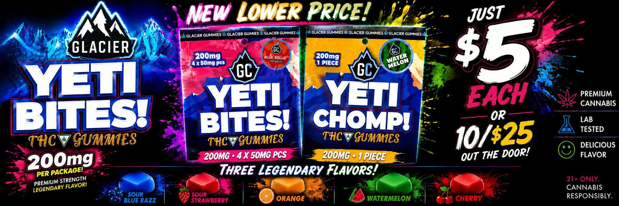 Yeti bites or chomps 10/$25 out the door or $5 each