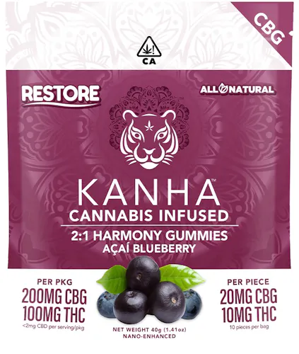 2:1 Blueberry Acai Harmony Restore CBG Gummies-1