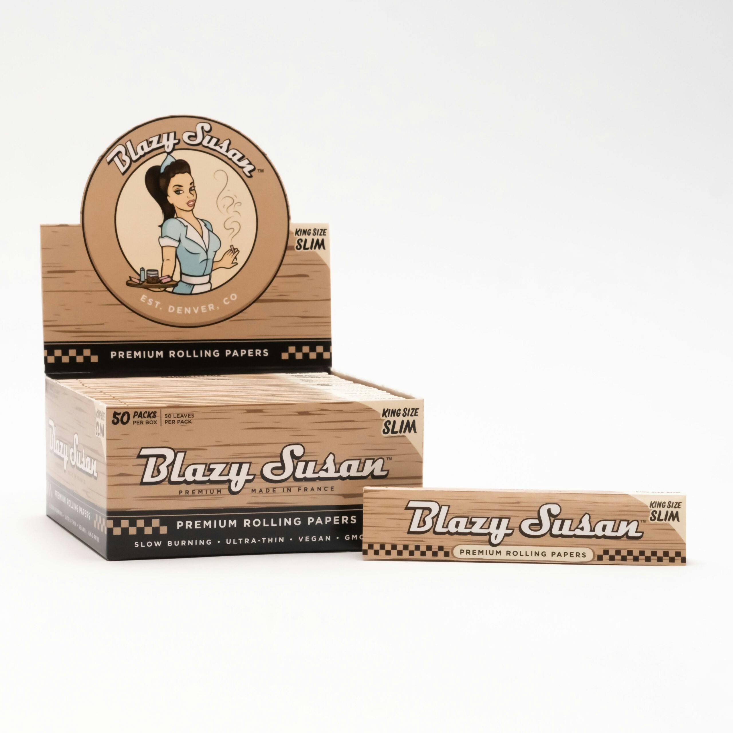 Blazy Susan | King Size Slim Unbleached Papers | 50 Leaves per book
