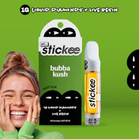 STICKEE | Bubba Kush | 1G | Liquid Diamonds + Live Resin 510 Disposable Cart - product image at King of Budz
