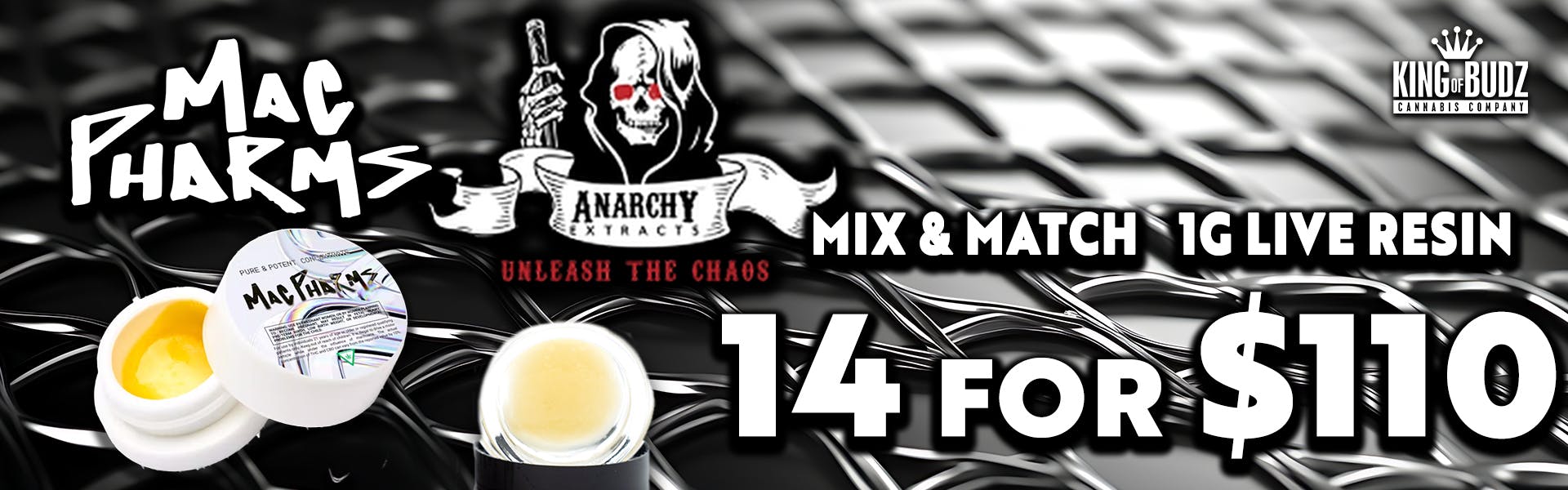 Anarchy AND Mac Parms - 1g Concentrate Mix AND Match - 14/$110