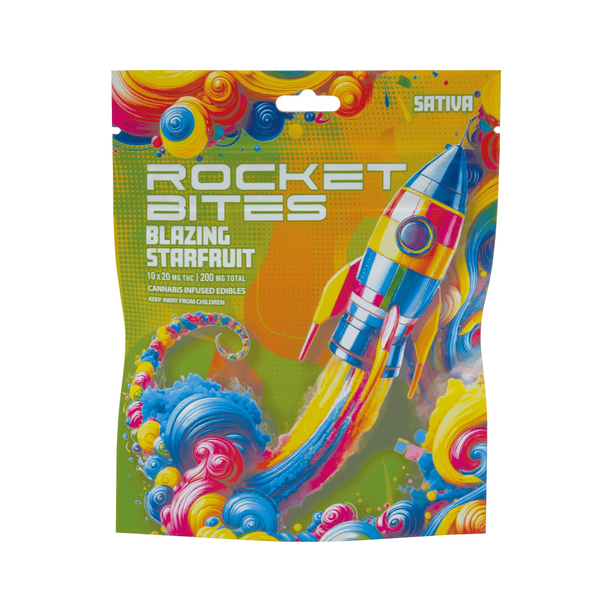 Rocket Bites | Blazing Starfruit Gummies | 10x20mg | 200mg | LIV