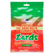 Amnesia | Zerds | Cherry Pie | 200mg | Hash Rosin Single Gummy