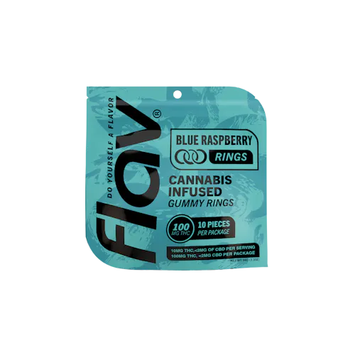 Blue Raspberry Rings – 100mg-4