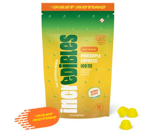 Incredibles Pineapple Express (Fast Acting) Gummy 10mg x 10ct – 3102-active
