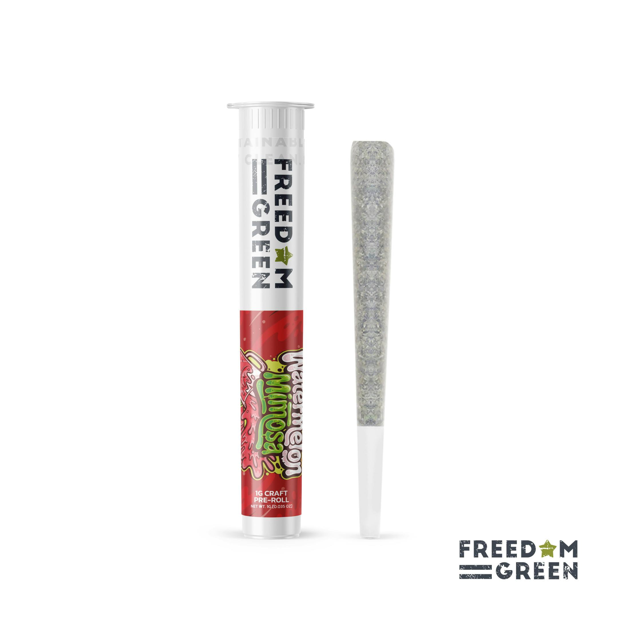 Freedom Green - 1g Preroll - Watermelon Mimosa