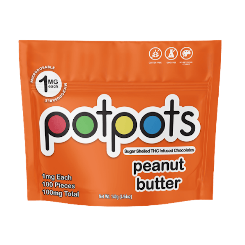 Potpots | 100mg Chocolate | Peanut Butter Milk Chocolate Bites 100ct