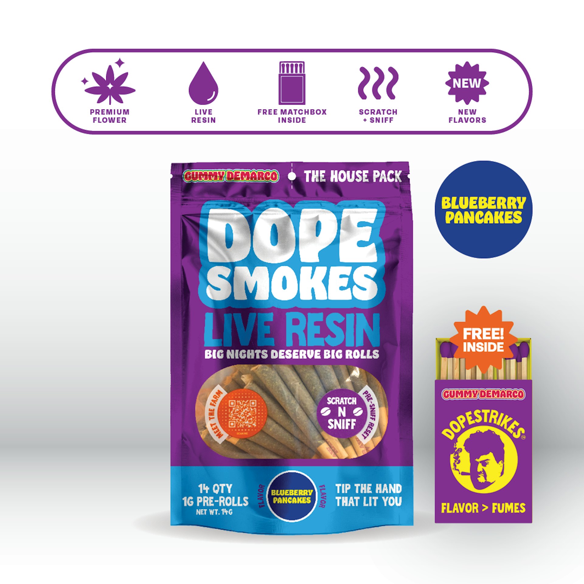 Dope Smokes - Ice Cream Cake 14pk Infused Pre-Roll