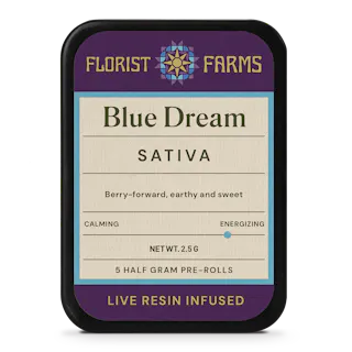 Infused Live Resin Blue Dream | 1/2 Gram Joints | 5pk