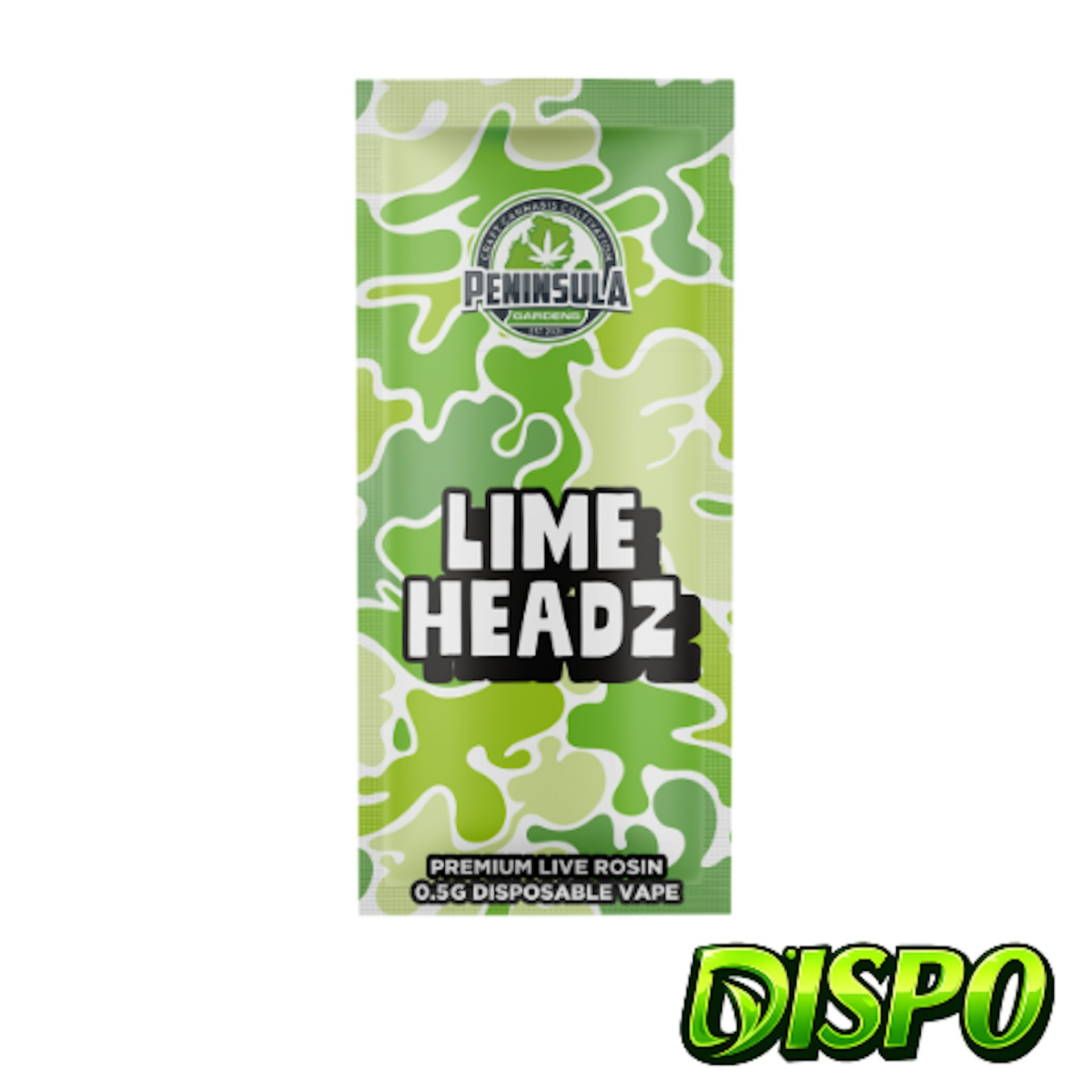 Peninsula Gardens - Limeheadz .5G Live Rosin Disposable