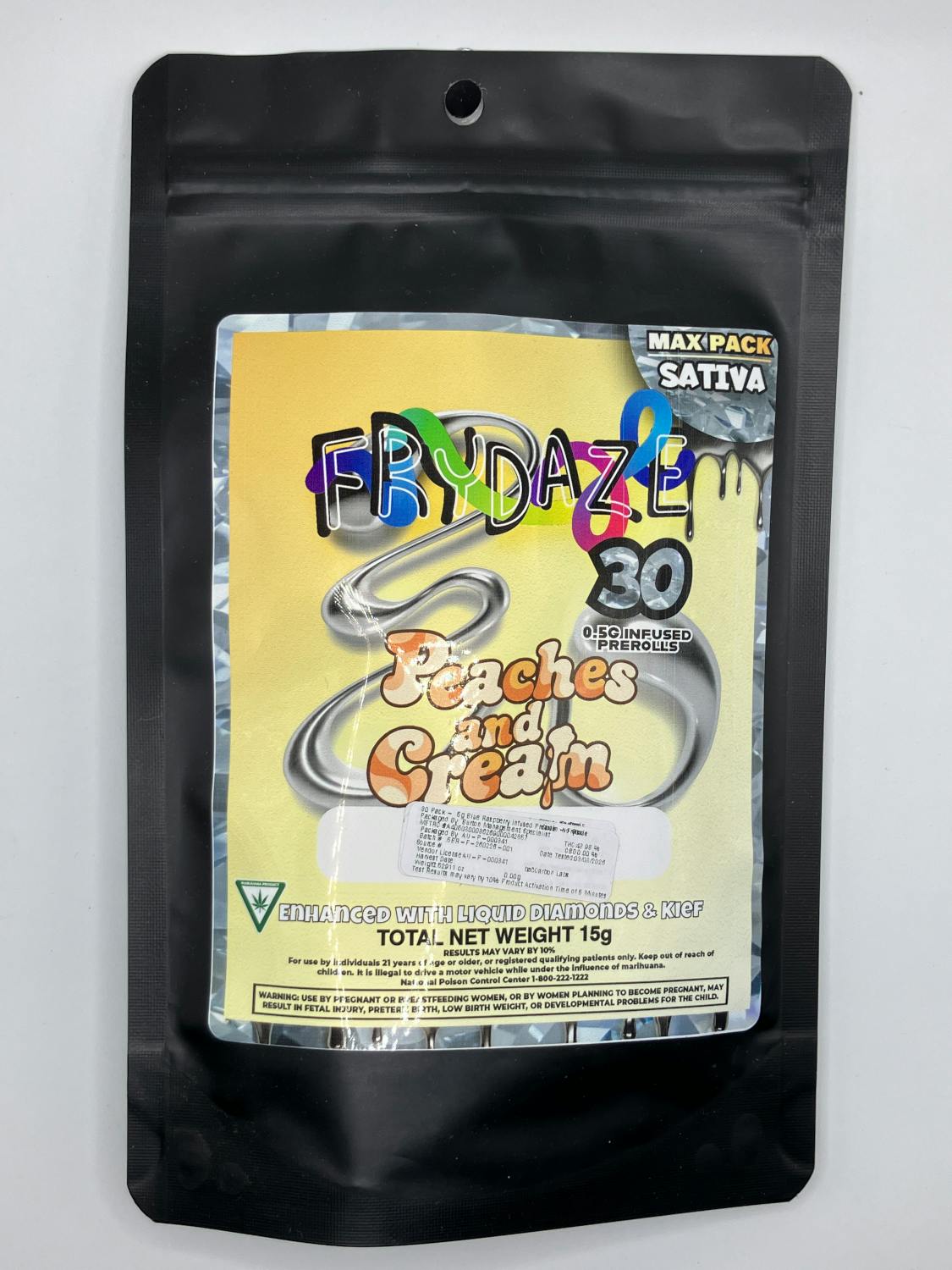 Product: Frydaze | Infused Pre-Roll 30-Pack - 15g - Peaches & Cream
