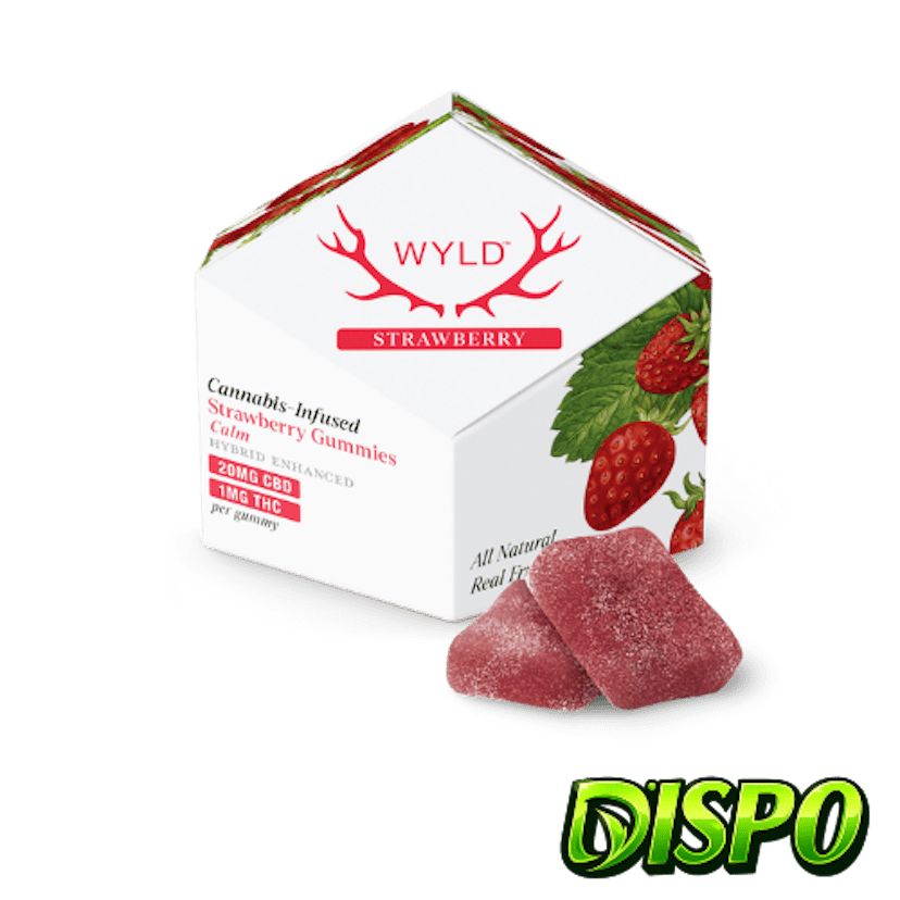 WYLD - Strawberry THC:10mg CBD:200mg  Gummies