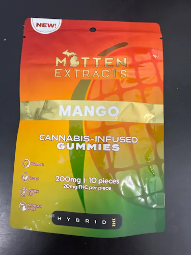 Mitten Extracts | 200mg Gummies | Mango-2