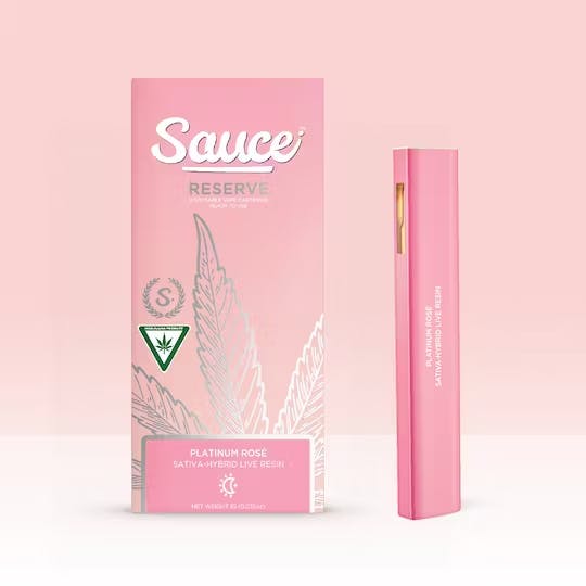 SAUCE RESERVE | PLATINUM ROSE | LIVE RESIN DISPOSABLE SATIVA/HYBRID
