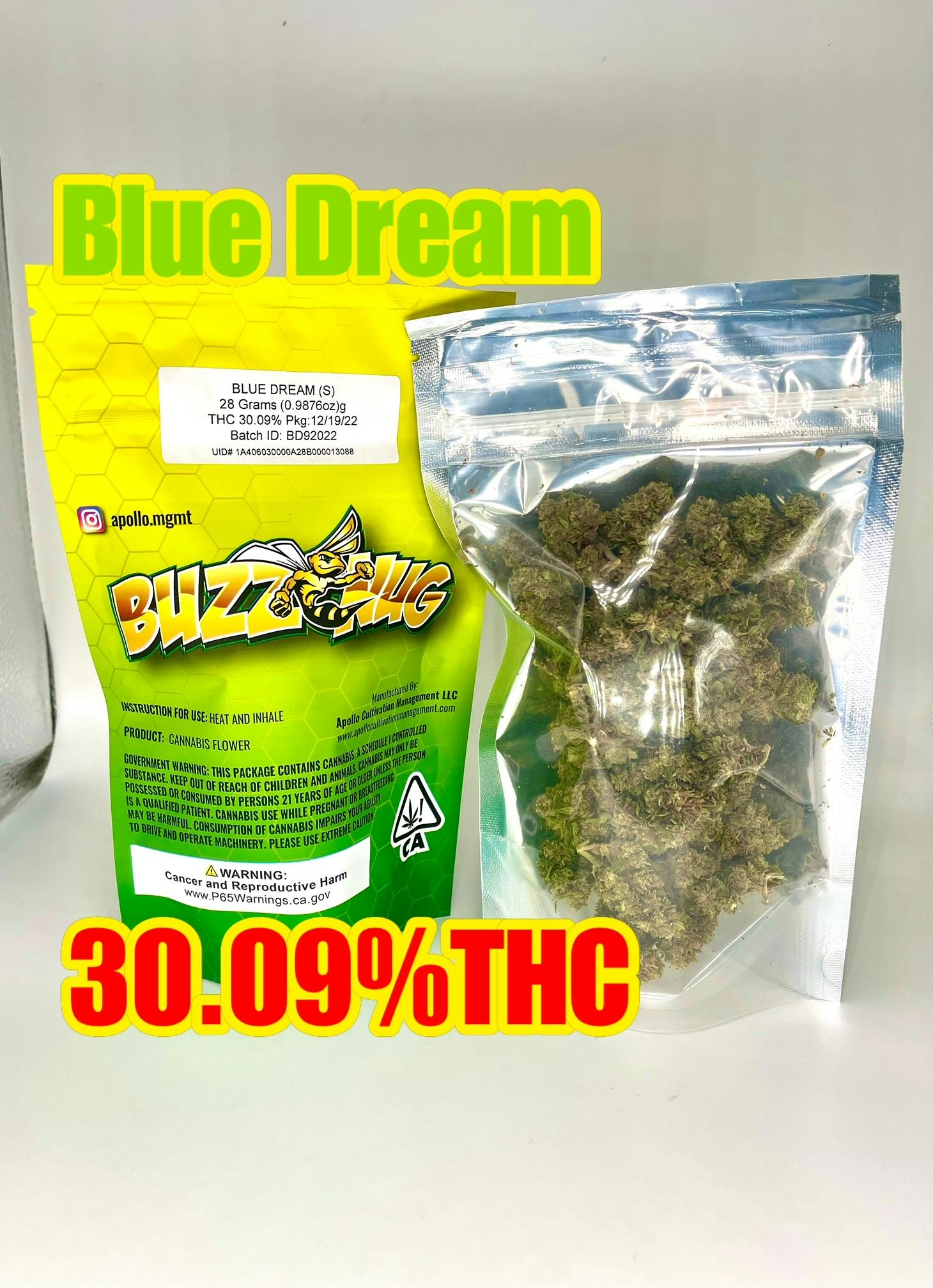 BuzzNug Blue Dream Outdoor 28g Lemonnade Union City