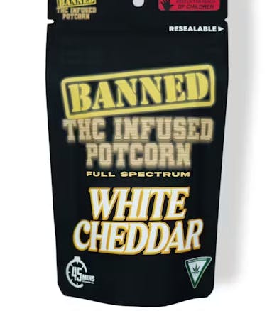 Buy Banned - 200mg Potcorn - White Cheddar Edibles Cannabis