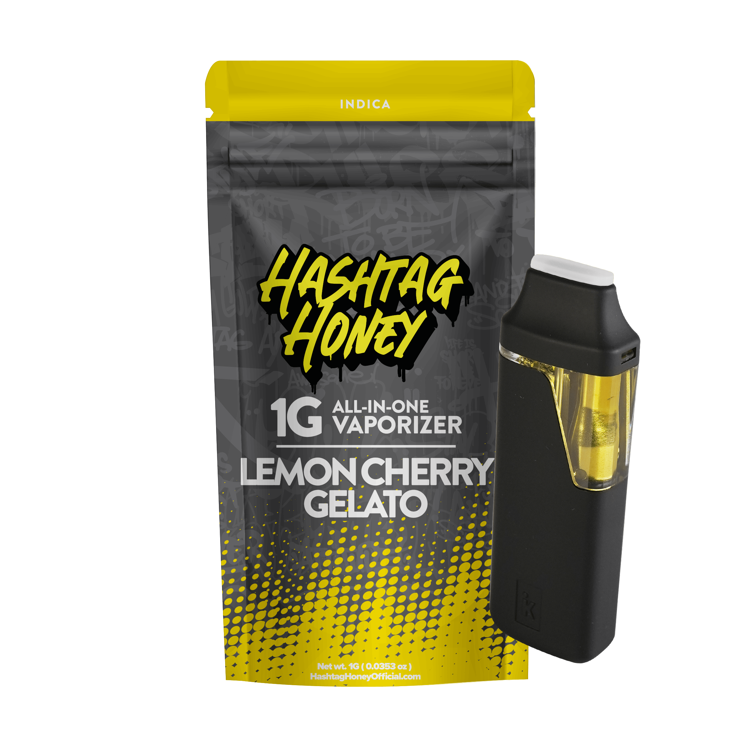 Hashtag Honey | Lemon Cherry Gelato | Disposable Vape | 1g