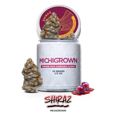Michigrown - 14g Prepack Jar - Shiraz - FLOWER by Michigrown at King of Budz