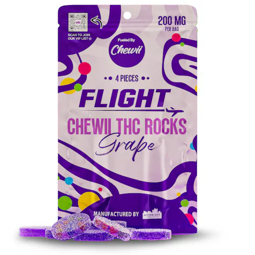 Flight – 200mg Rock-Candy Gummies – Grape-active