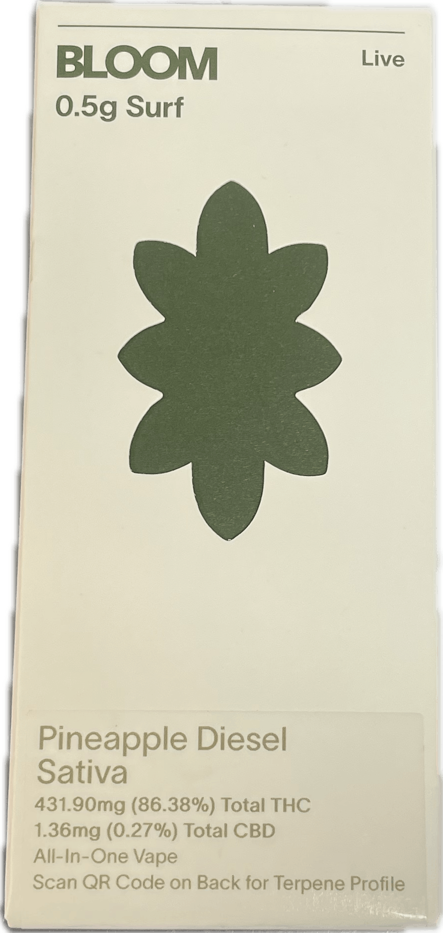 Bloom | Live Surf | Pineapple Diesel | Sativa | AIO |  0.5g image 0