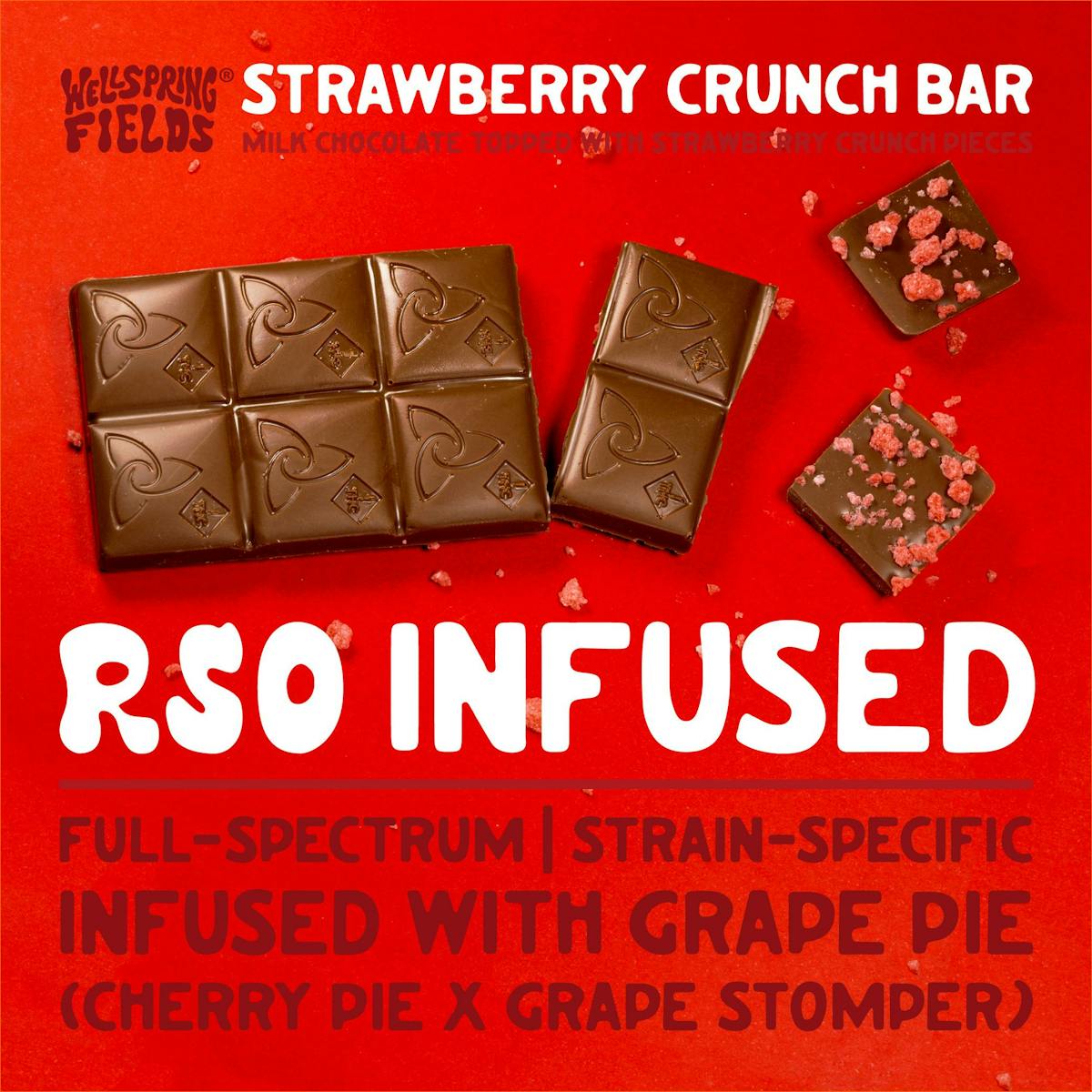 Photo of RSO Infused Strawberry Crunch Bar