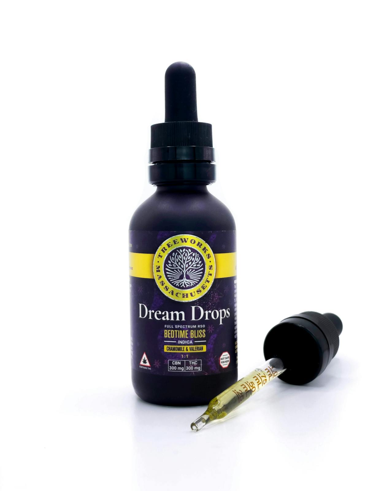 Photo of Treeworks 1:1 Dream Drops 300mg 60mL Tincture (THC:CBN) – Bedtime Bliss
