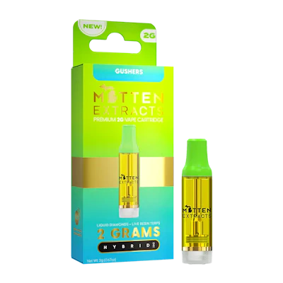 Mitten Extracts - 2g Cart - Gushers (H) - CARTRIDGES by Mitten Extracts at King of Budz