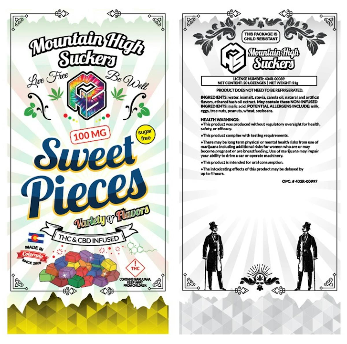 Photo of Mountain High Suckers – Sweet Pieces – Sugar Free (H) 100mg