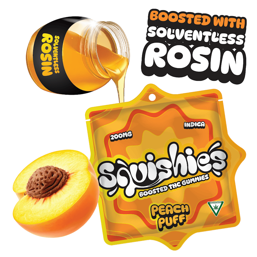 Squishies | 200mg Gummies | Peach Puff