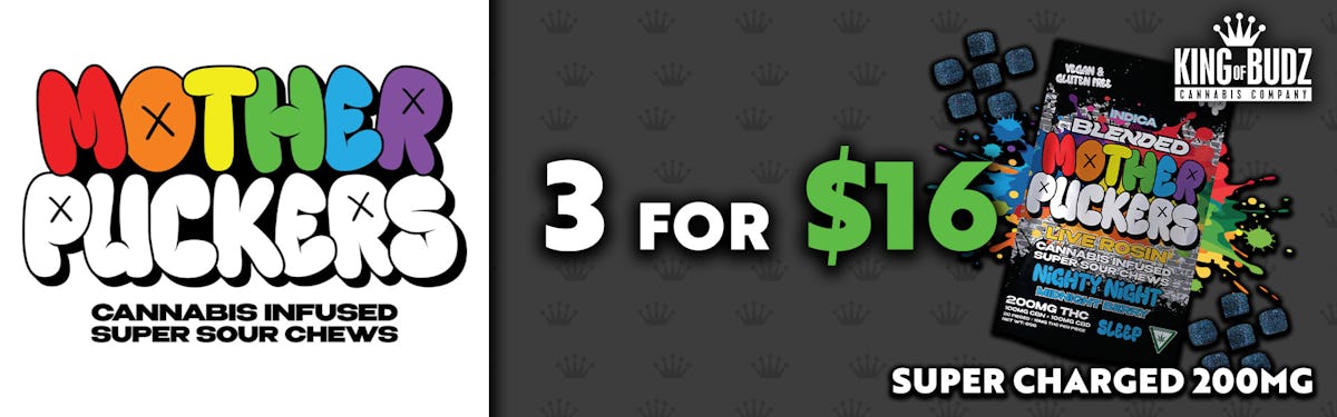 Mother Puckers SUPER CHARGED 200mg - 3 for $16